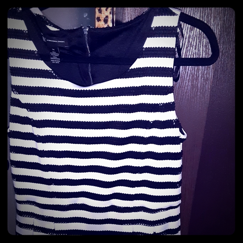 INC Internation Stripped Sheath dress